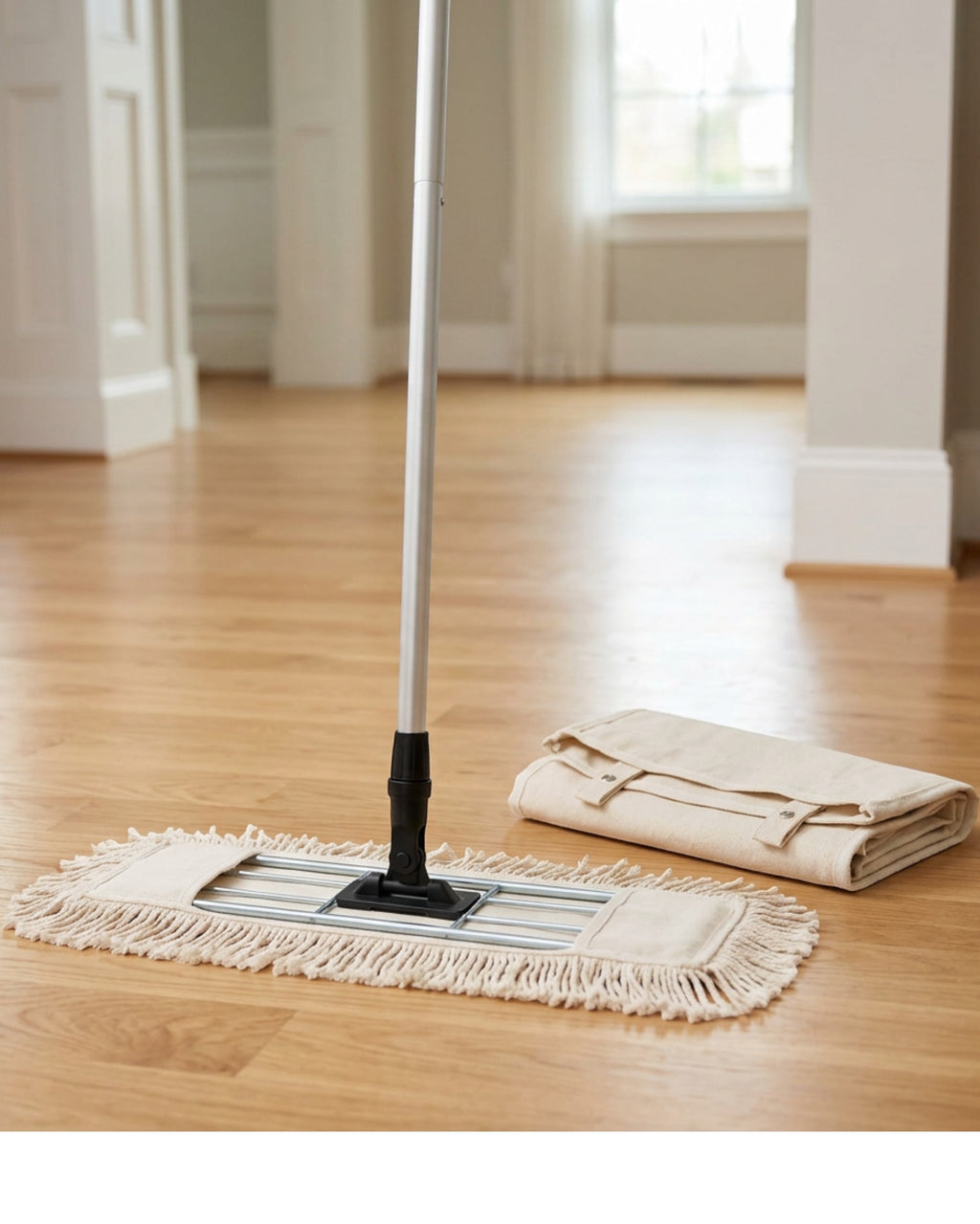 Laft Cotton Dry Dust Mop 60 cm Natural and Silver - Lifestyle view